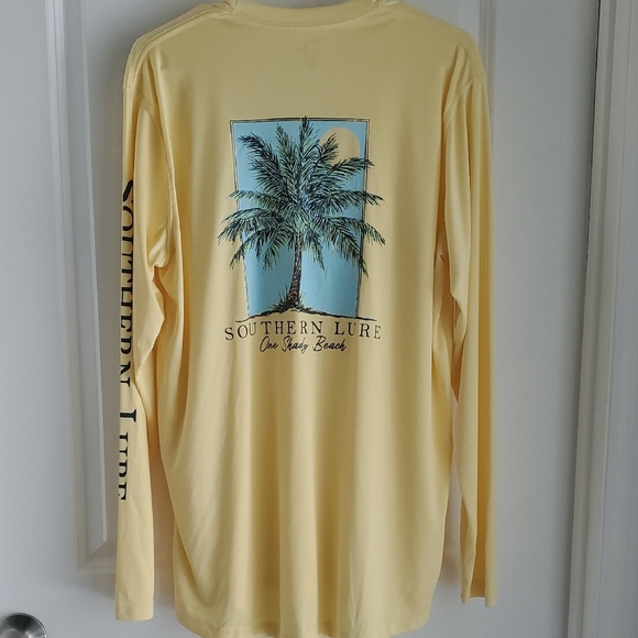 Yellow Long Sleeve Tee with Crew Neck - Picture 2 of 4